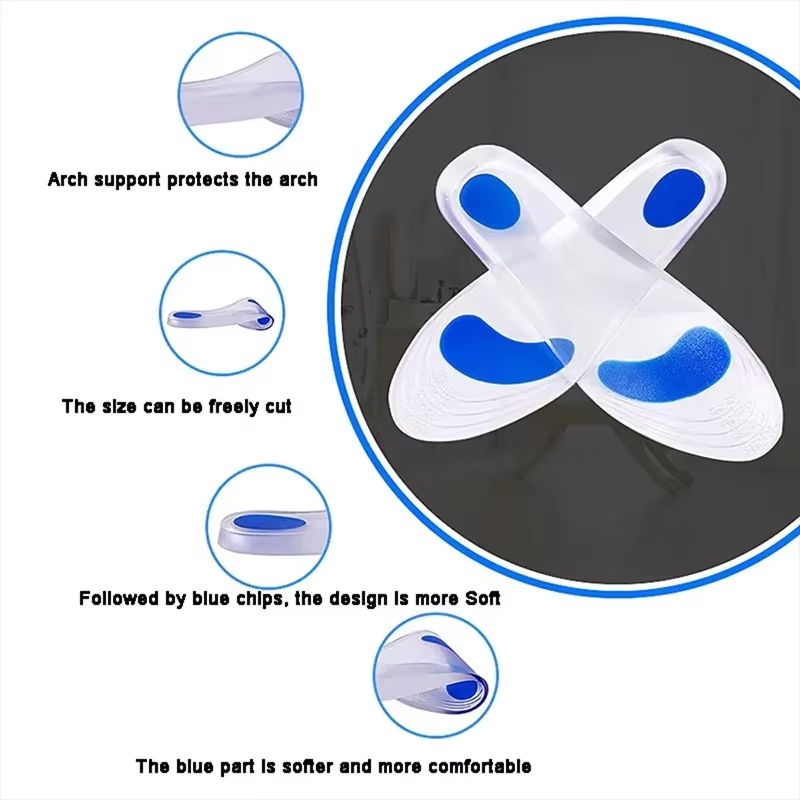 Orthopedic Silicone Gel Insoles For Men  Women  MedicalGrade Arch Support For Flat Feet  Plantar Fa 5