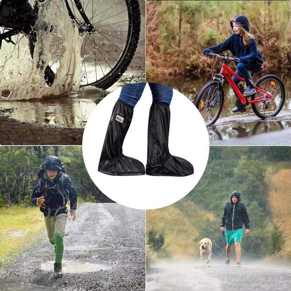 Thickened HighTube Waterproof Rain Boot Covers Reusable Motorcycle Cycling Outdoor NonSlip Oversh 2
