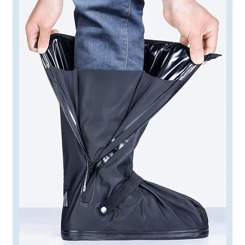 Thickened HighTube Waterproof Rain Boot Covers Reusable Motorcycle Cycling Outdoor NonSlip Oversh 4