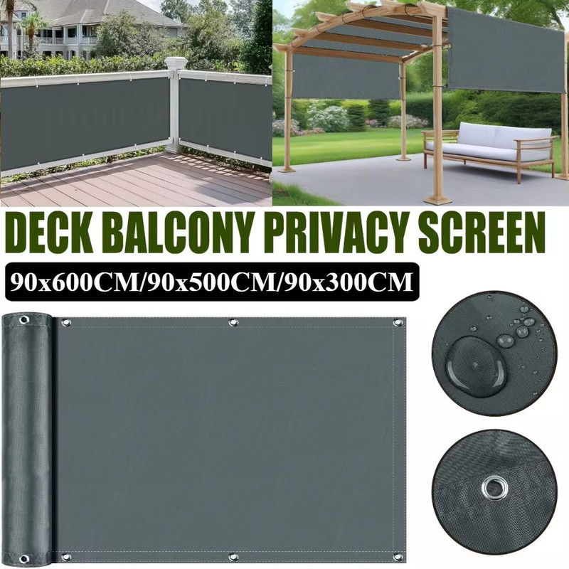 Waterproof Sunshade Sail With Grommets Outdoor Privacy Cover For Pergola Balcony Patio Garden Poo 0