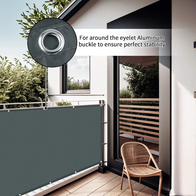 Waterproof Sunshade Sail With Grommets Outdoor Privacy Cover For Pergola Balcony Patio Garden Poo 1