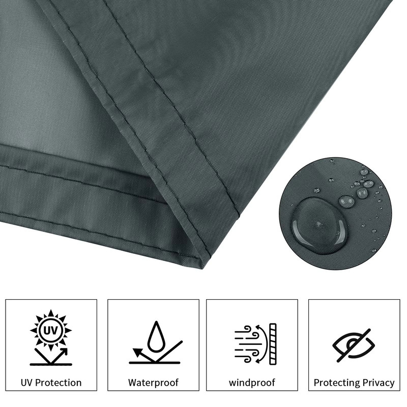 Waterproof Sunshade Sail With Grommets Outdoor Privacy Cover For Pergola Balcony Patio Garden Poo 3