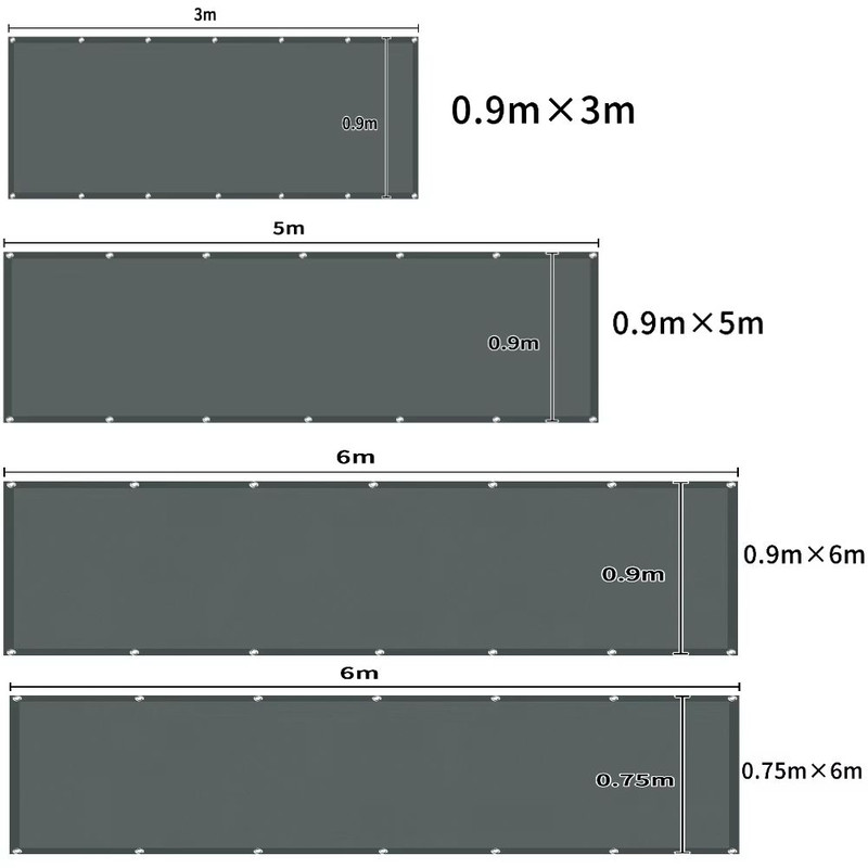 Waterproof Sunshade Sail With Grommets Outdoor Privacy Cover For Pergola Balcony Patio Garden Poo 4