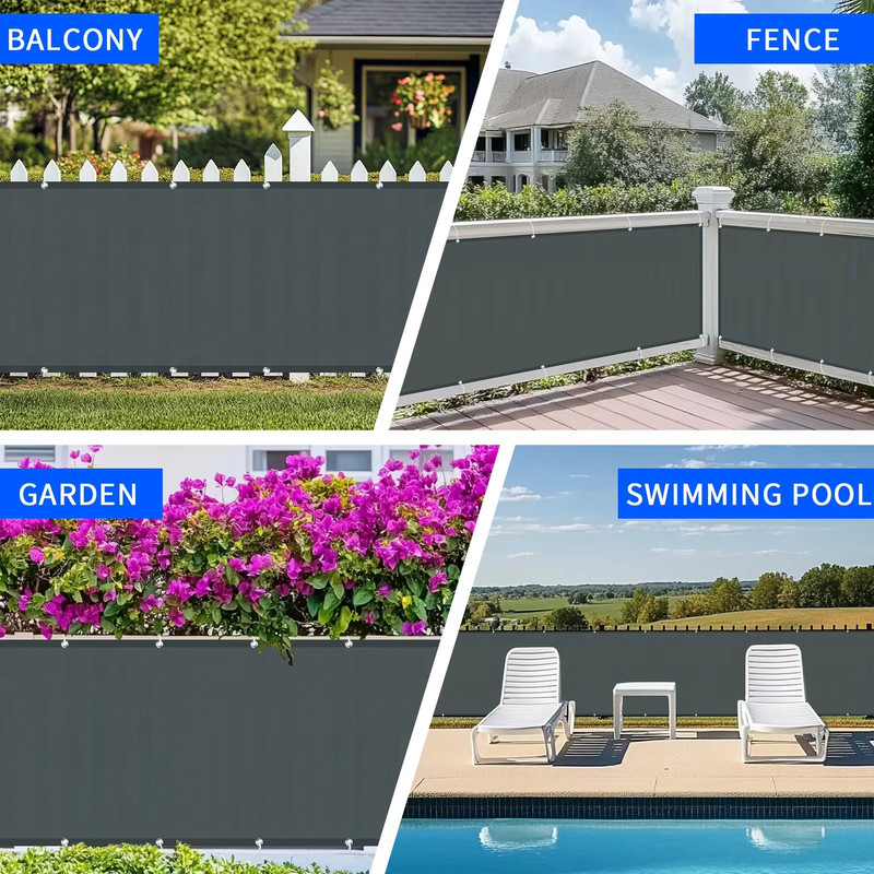 Waterproof Sunshade Sail With Grommets Outdoor Privacy Cover For Pergola Balcony Patio Garden Poo 5