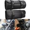Faux Leather Motorcycle Front Fork Tool Bag Waterproof Handlebar Roll Bag For Harley Sportster Kaw 0