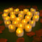 AmbienceGlow WarmWhite Flicker LED Tea Lights Set 24 Pack Safe Stylish Decorative Candles 1