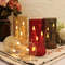 ClearAglow Trio 3Wick Acrylic Flicker Candle Set  BatteryOperated LED Pillar For Weddings  Home Dec 0