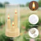 ClearAglow Trio 3Wick Acrylic Flicker Candle Set BatteryOperated LED Pillar For Weddings Home Dec 2