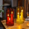 ClearAglow Trio 3Wick Acrylic Flicker Candle Set BatteryOperated LED Pillar For Weddings Home Dec 3