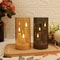 ClearAglow Trio 3Wick Acrylic Flicker Candle Set BatteryOperated LED Pillar For Weddings Home Dec 5