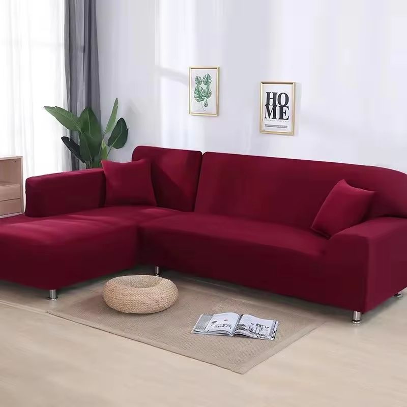 StretchGuard Premium Sofa Slipcover Set  Elastic SolidColour Protection For 1234 Seater  LShaped Se 9