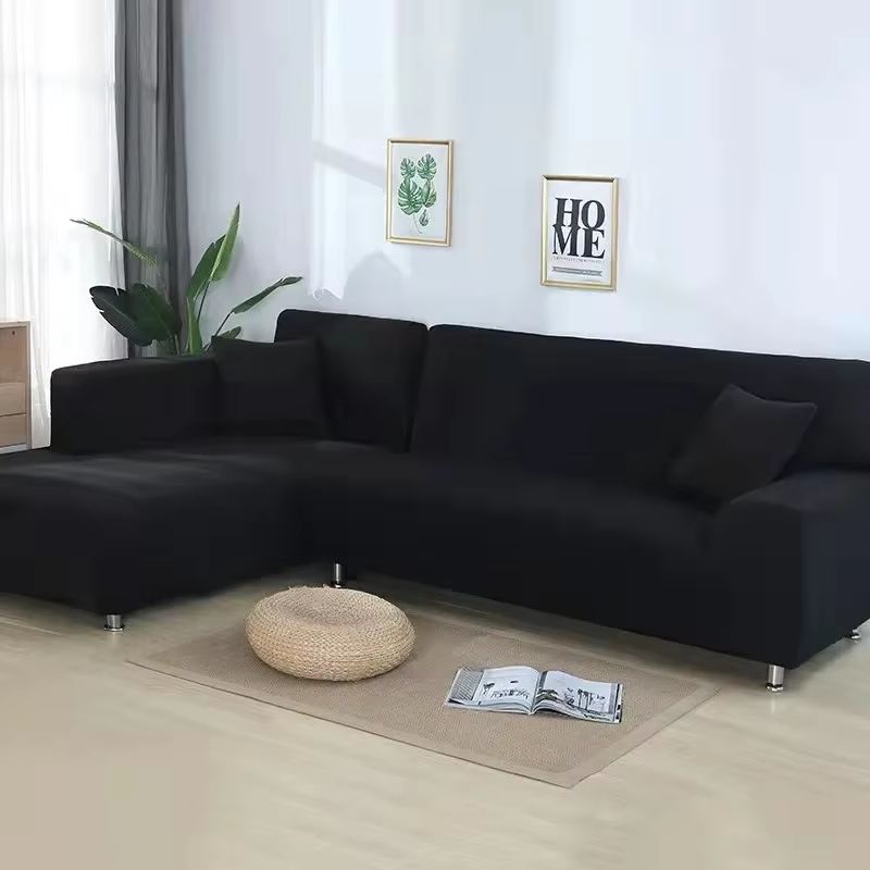 StretchGuard Premium Sofa Slipcover Set  Elastic SolidColour Protection For 1234 Seater  LShaped Se 12