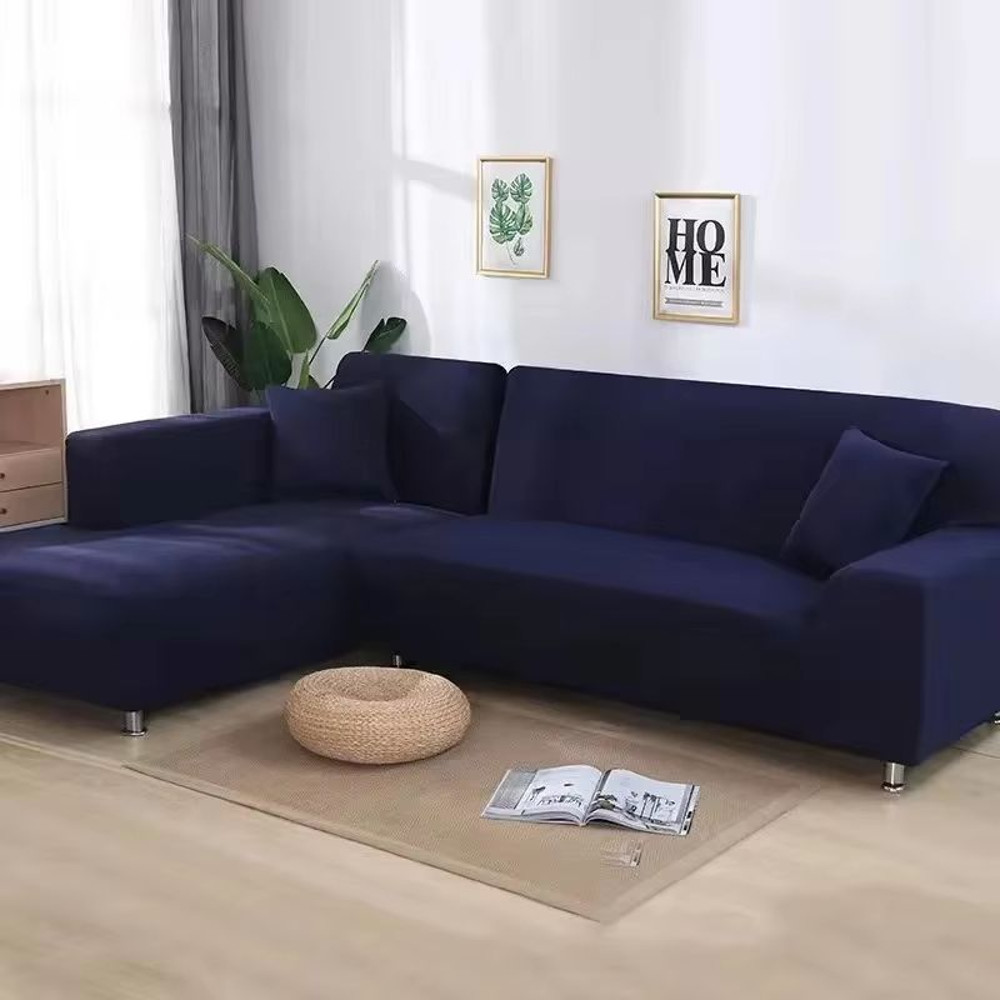StretchGuard Premium Sofa Slipcover Set  Elastic SolidColour Protection For 1234 Seater  LShaped Se 13