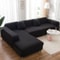 StretchGuard Premium Sofa Slipcover Set Elastic SolidColour Protection For 1234 Seater LShaped Se 5