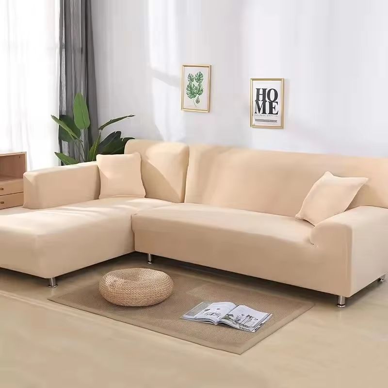 StretchGuard Premium Sofa Slipcover Set  Elastic SolidColour Protection For 1234 Seater  LShaped Se 7