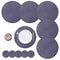 BraidedCircle Luxe Table Mat Set 6Piece Round Woven HeatResistant Placemats For Dining Decor 13