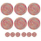 BraidedCircle Luxe Table Mat Set 6Piece Round Woven HeatResistant Placemats For Dining Decor 20