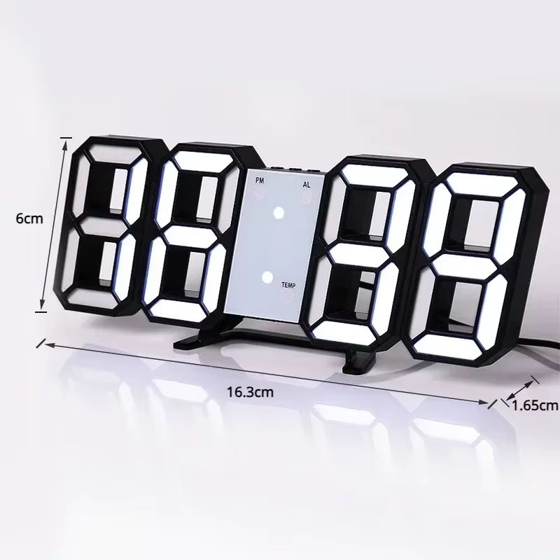 GlowEdge 3D LED Digital Wall Clock Modern Ambient NightMode Timepiece For Bedroom Living Room 4
