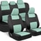 Universal Beige FullSet Car Seat Covers Front Rear Split Bench Fit For Trucks Vans SUVs 9
