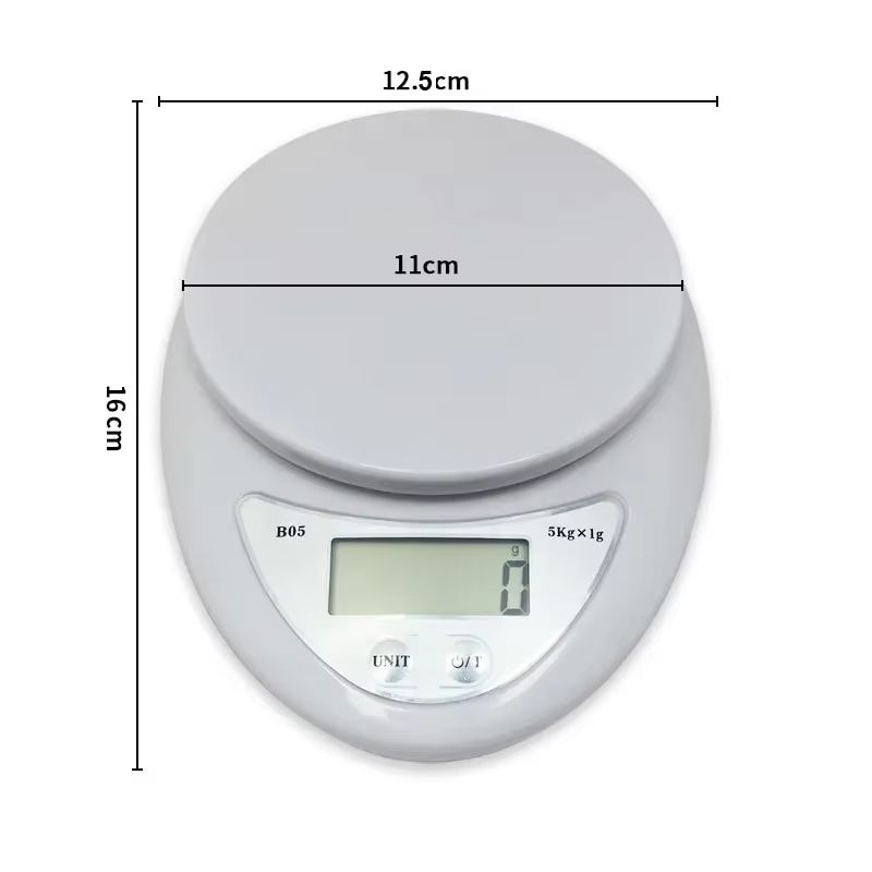 Precision Pro 5kg LED Digital Kitchen Scale Compact Food Weighing Balance 5