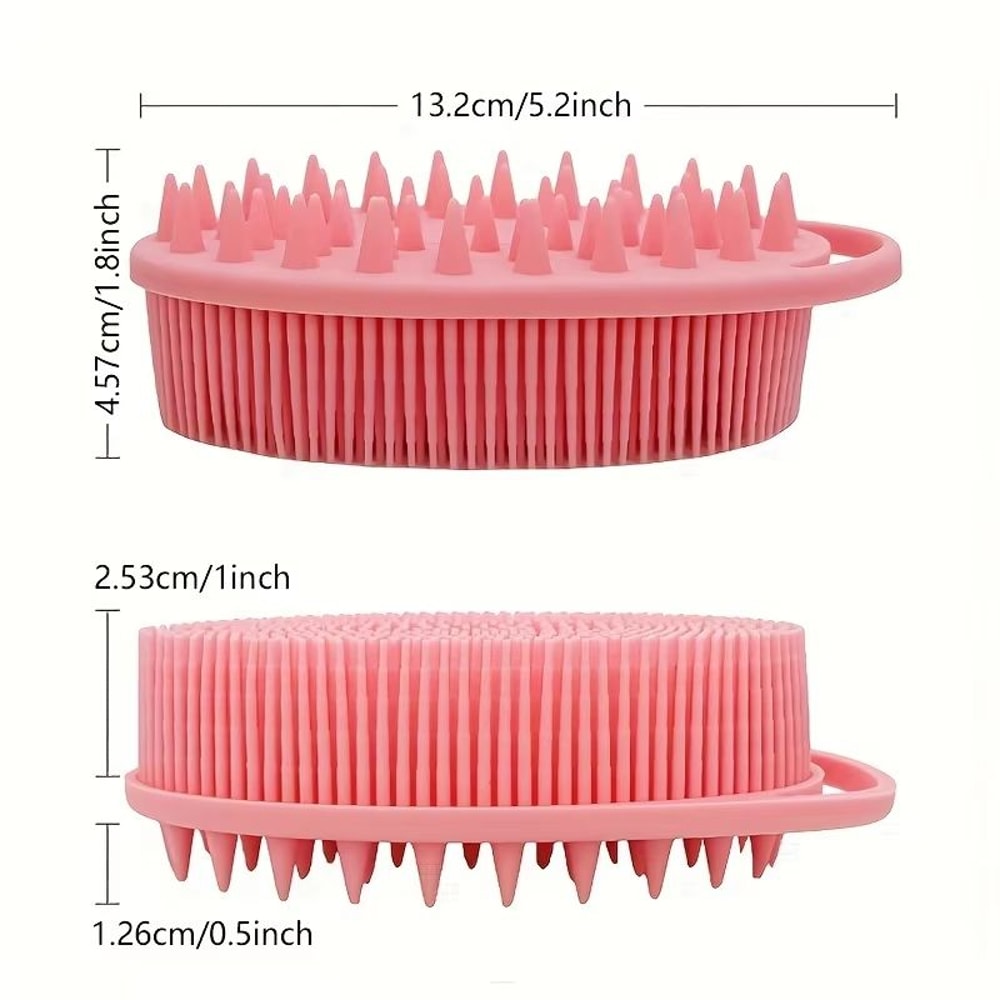 DualSpa Silicone 2in1 Shower Brush Body Scalp Exfoliator 2