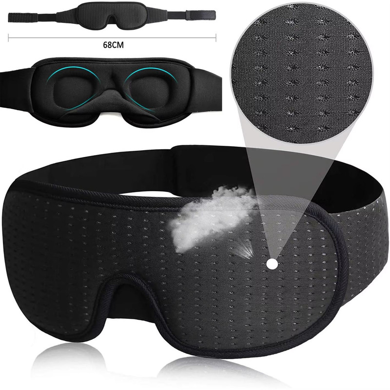 SleepVoid 3D Contoured Sleep Mask Sanctuary For Travel Daytime Naps Night Rest 3