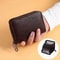 HeritageVault Vintage Solid Leather Zip Wallet MultiSlot Card Coin Pouch 8