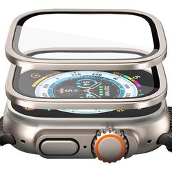 ruggedguard alloy & 9h tempered glass shield – full-coverage for apple watch ultra 49 mm