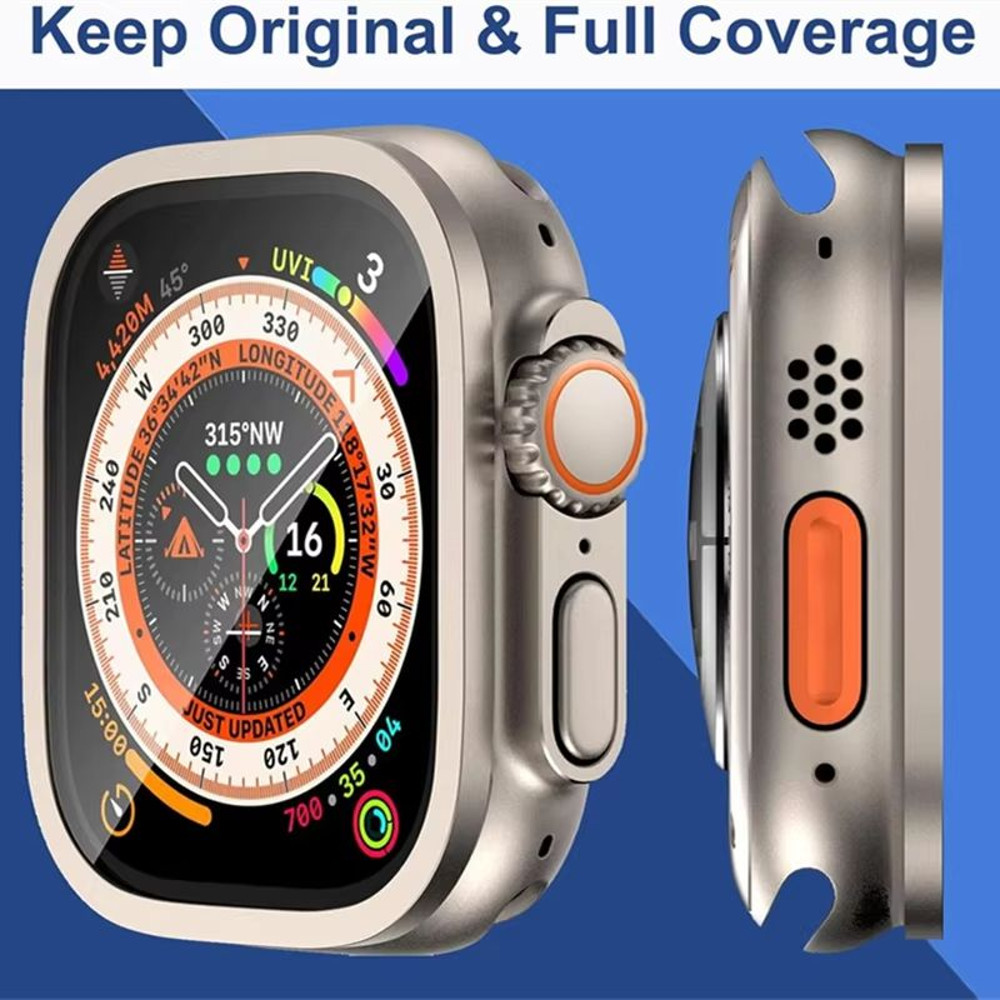 RuggedGuard Alloy 9H Tempered Glass Shield FullCoverage For Apple Watch Ultra 49 Mm 1
