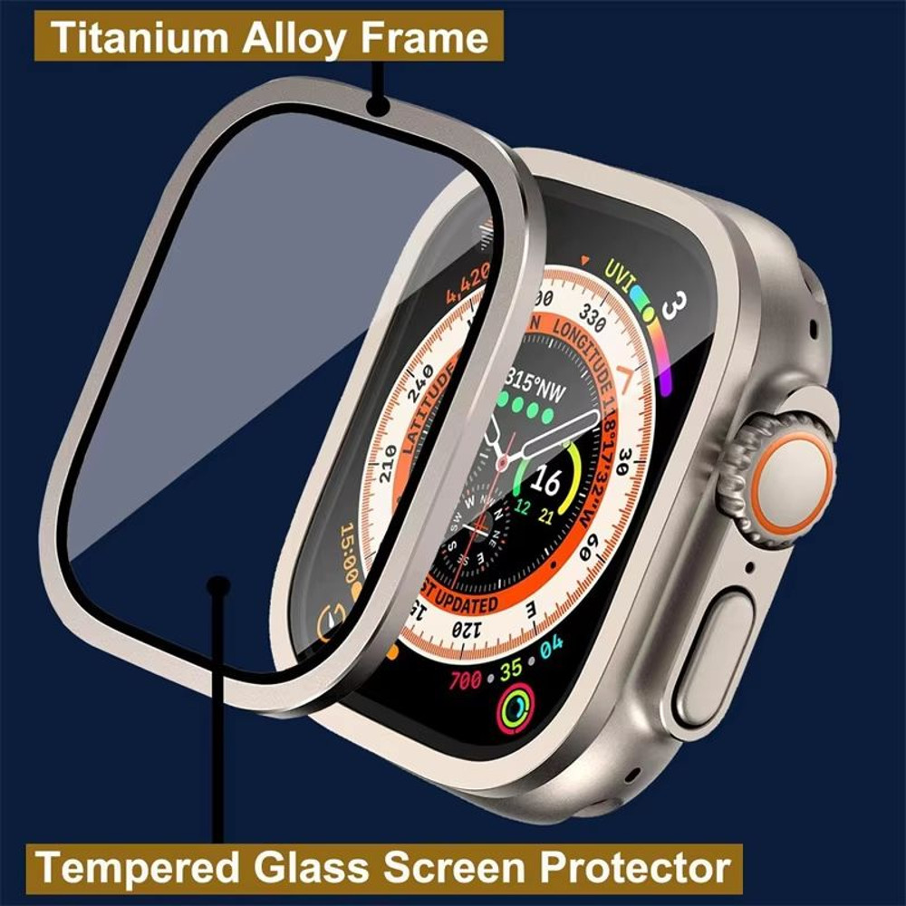 RuggedGuard Alloy 9H Tempered Glass Shield FullCoverage For Apple Watch Ultra 49 Mm 2