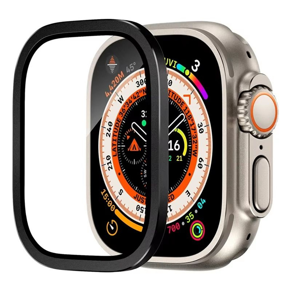 RuggedGuard Alloy 9H Tempered Glass Shield FullCoverage For Apple Watch Ultra 49 Mm 8
