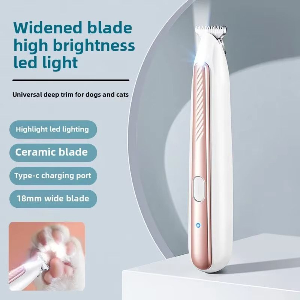 PetGroom Pro LED Waterproof Hair  Paw Trimmer  Precision Grooming For Dogs  Cats 0