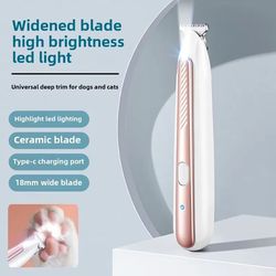 petgroom pro led waterproof hair & paw trimmer – precision grooming for dogs & cats