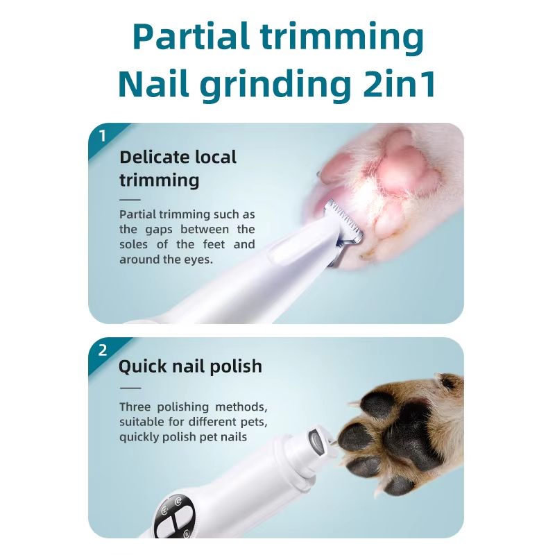 PawPrecise LED Waterproof Dog Cat Paw Trimmer Rechargeable Grooming Clipper 1