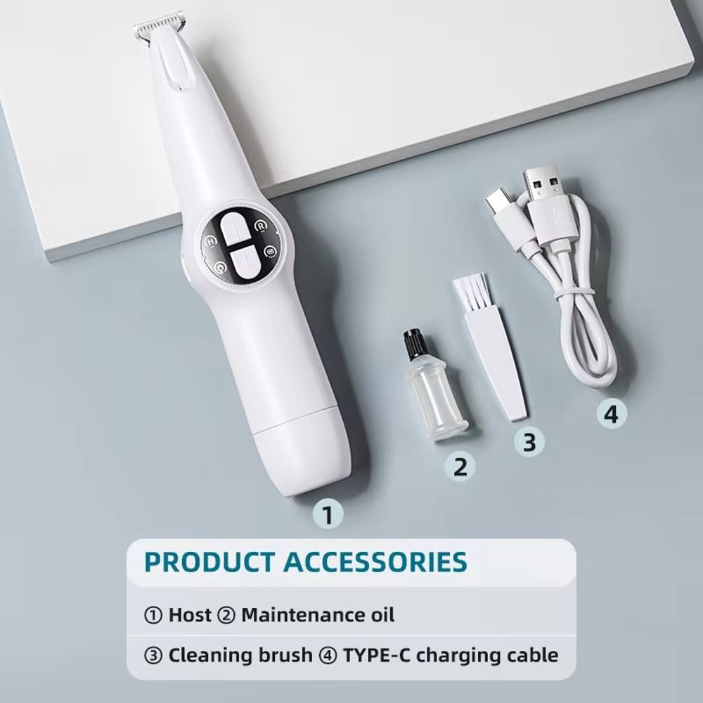 PawPrecise LED Waterproof Dog Cat Paw Trimmer Rechargeable Grooming Clipper 4