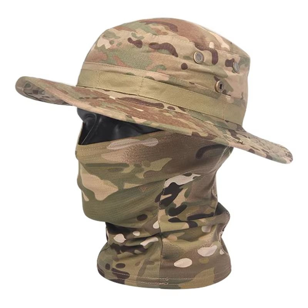 CamoShield Foldable Boonie Cap Balaclava Hat Suit WideBrim Outdoor SunProtection Cap 0