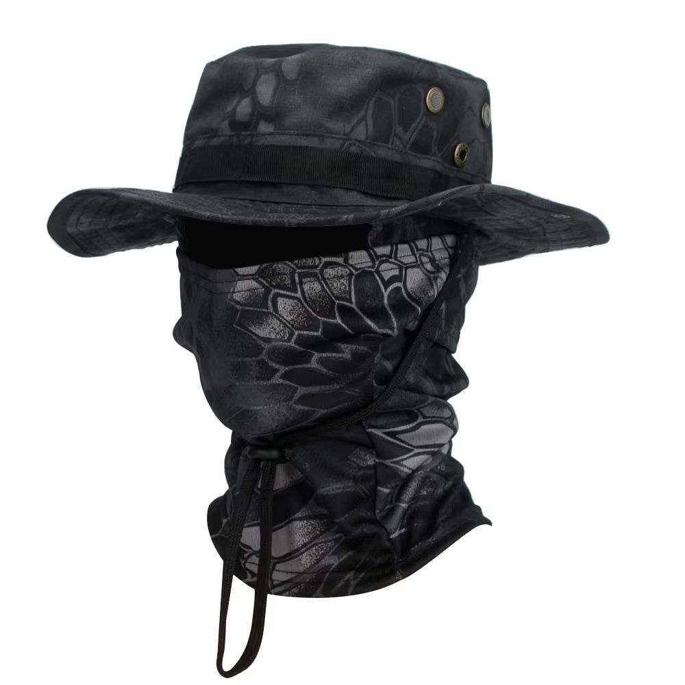 CamoShield Foldable Boonie Cap Balaclava Hat Suit WideBrim Outdoor SunProtection Cap 9