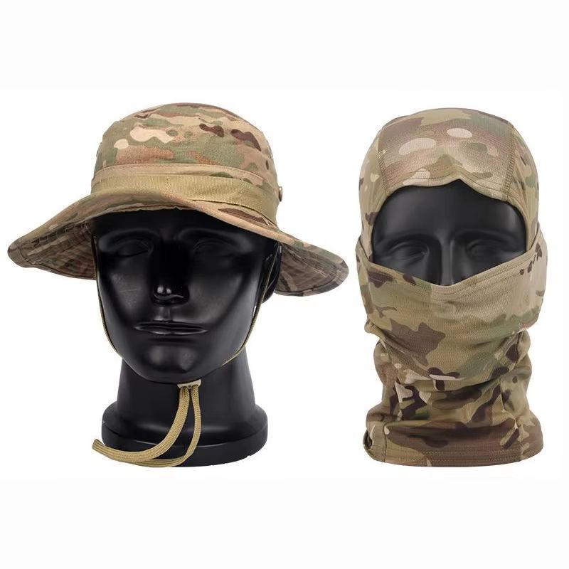 CamoShield Foldable Boonie Cap Balaclava Hat Suit WideBrim Outdoor SunProtection Cap 2