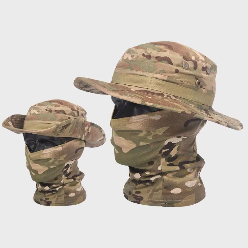CamoShield Foldable Boonie Cap Balaclava Hat Suit WideBrim Outdoor SunProtection Cap 7