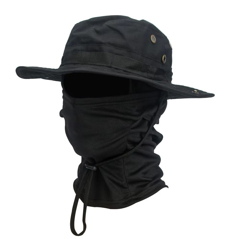 CamoShield Foldable Boonie Cap Balaclava Hat Suit WideBrim Outdoor SunProtection Cap 8