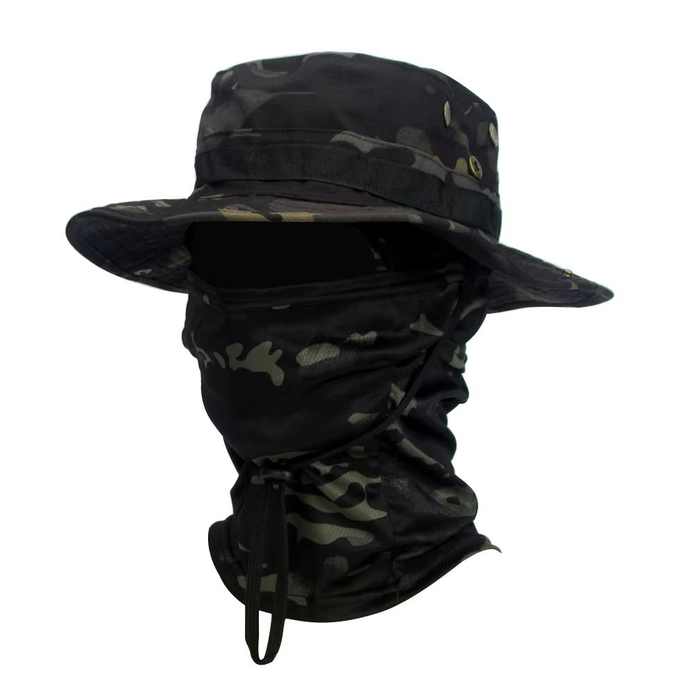 CamoShield Foldable Boonie Cap Balaclava Hat Suit WideBrim Outdoor SunProtection Cap 10