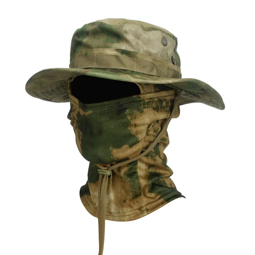 CamoShield Foldable Boonie Cap Balaclava Hat Suit WideBrim Outdoor SunProtection Cap 11