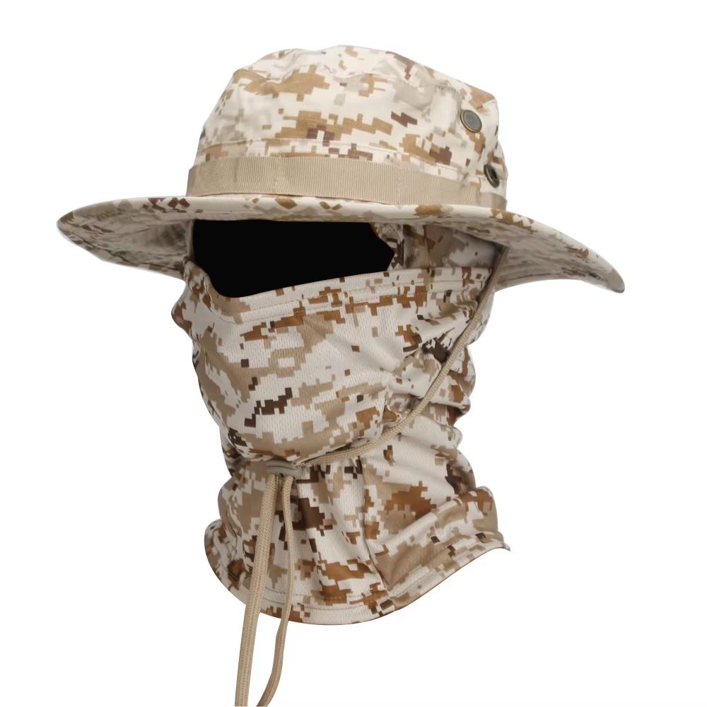CamoShield Foldable Boonie Cap Balaclava Hat Suit WideBrim Outdoor SunProtection Cap 15