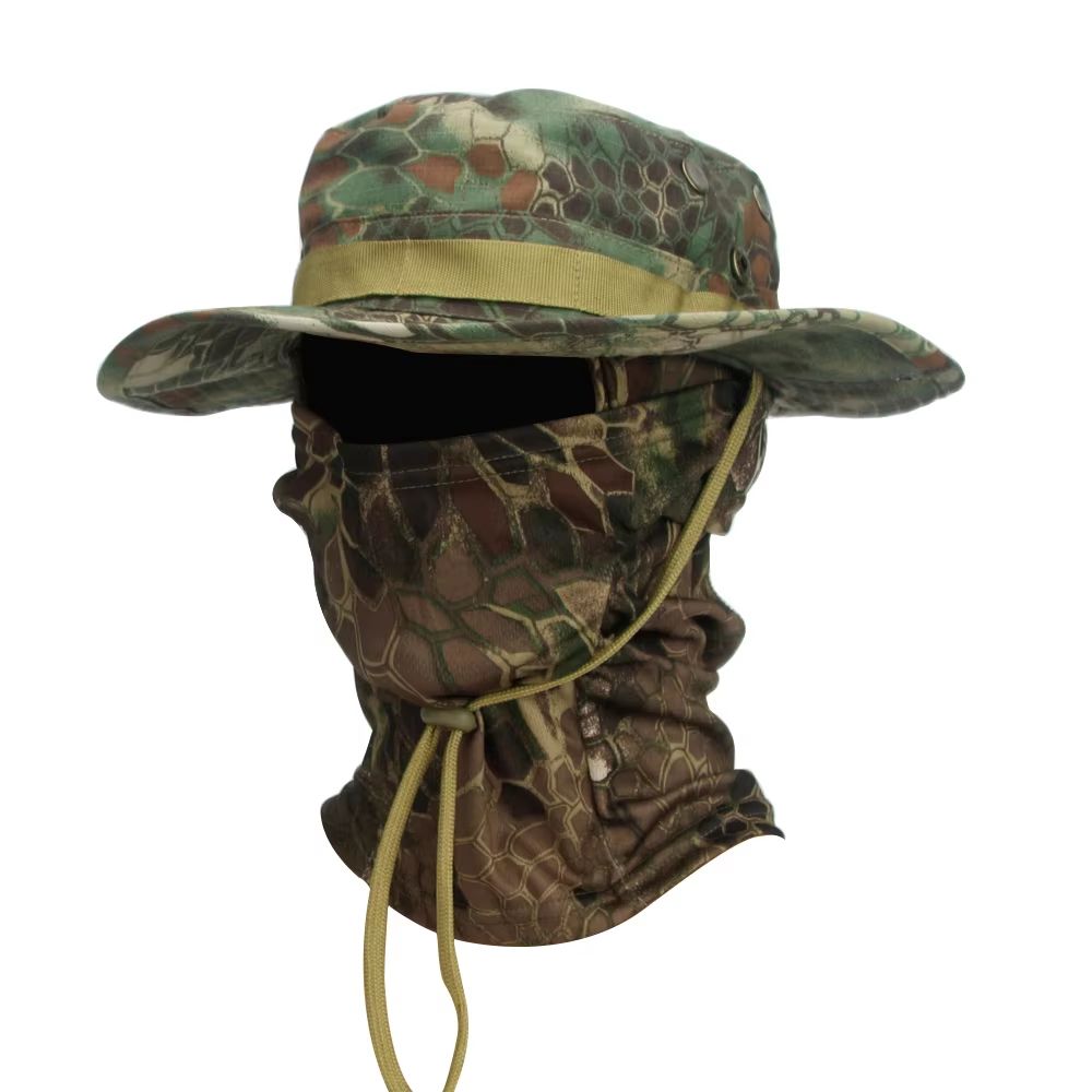 CamoShield Foldable Boonie Cap Balaclava Hat Suit WideBrim Outdoor SunProtection Cap 16
