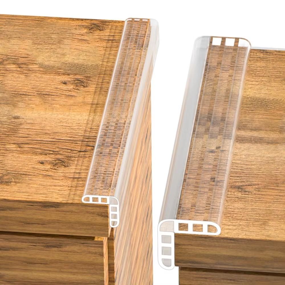 ClearEdge Transparent Table  Furniture Guard  SelfAdhesive PVC Corner  Edge Cushion For Child Safet 3