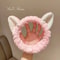 CuteCat Coral Plush Hairband Soft Bow Cat Ear Headband For FaceWash Makeup Skin Care 9