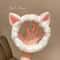CuteCat Coral Plush Hairband Soft Bow Cat Ear Headband For FaceWash Makeup Skin Care 6