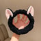 CuteCat Coral Plush Hairband Soft Bow Cat Ear Headband For FaceWash Makeup Skin Care 8