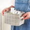 EcoStore Cotton Hemp Storage Basket HandHeld Printed Tabletop Organizer For Fabric Clothing 2