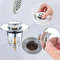 Universal Rebound PopUp Drain Plug Filter Chrome Sink Strainer With Hair Catcher EasyPush Stopper 2
